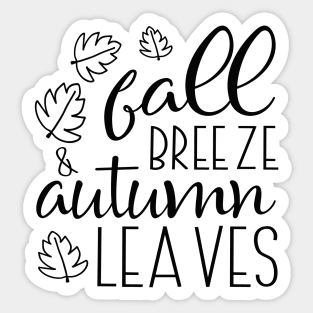 Fall breeze autumn leaves Sticker